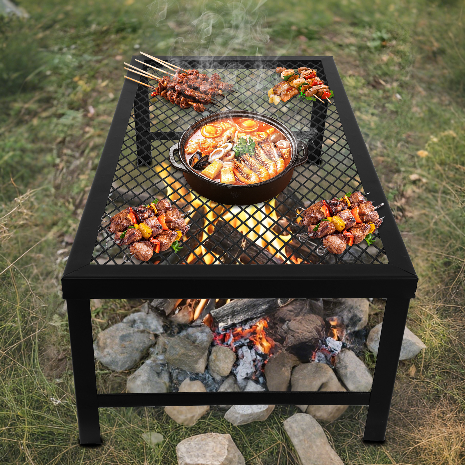 Camping Cooking Portable - Portable Foldable Camping Grill Fire Pit