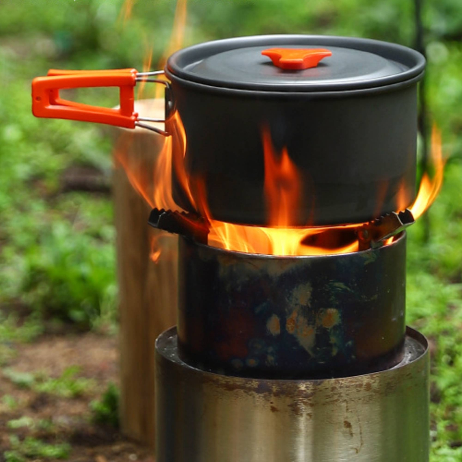 Nesting Camping Cooking Set - Camping Pot and Kettle Set Nesting