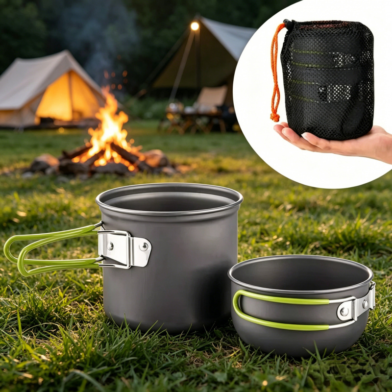 Camping Cooking Kits - Ultralight Camping Pot Set Outdoor Cookware