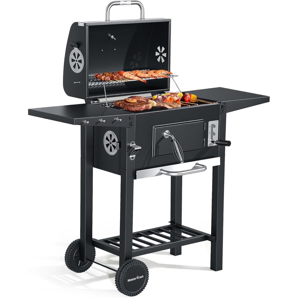 Camping Cooking Table Foldable - Portable Outdoor BBQ Grill with Foldable