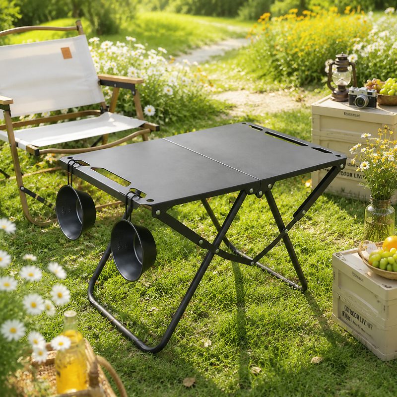 Camping Cooking Table Foldable - Portable Foldable Picnic Table, Beach &