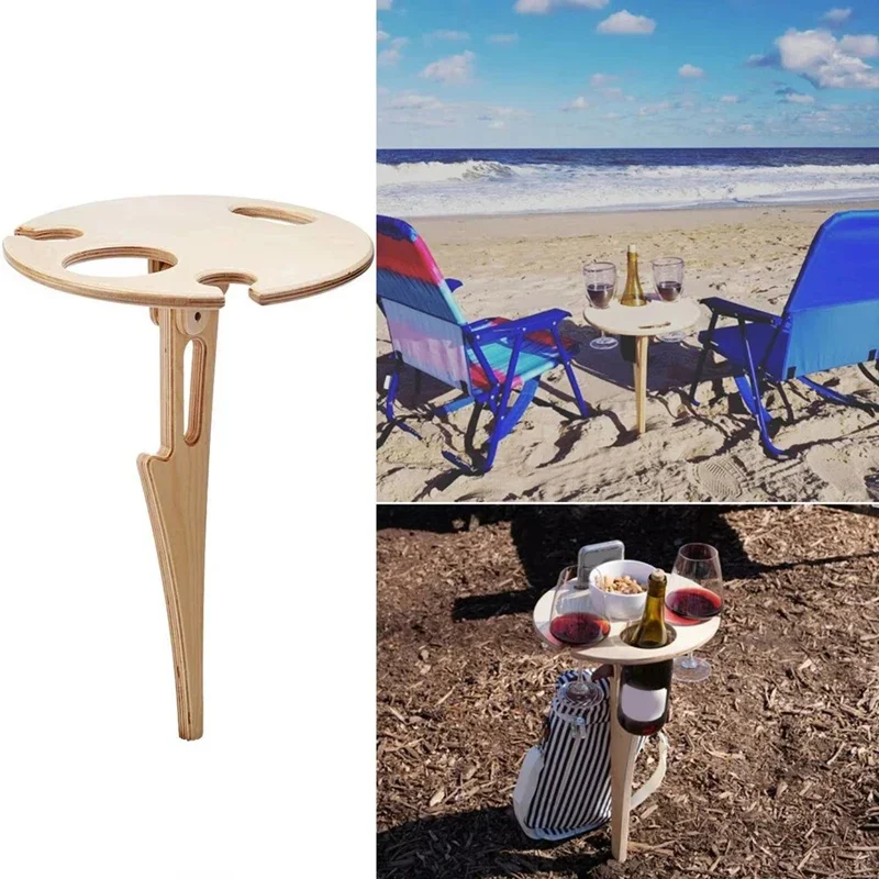 Camping Cooking Table Foldable - Freestanding Wine Table Rack Portable Foldable