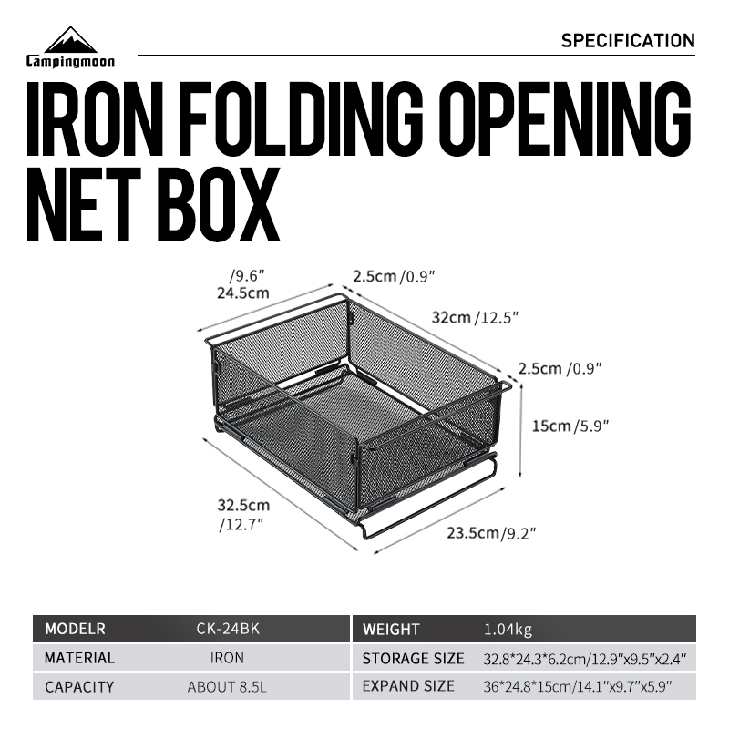 Camping Cooking Utensil Holder - CAMPINGMOON CK-24BK Outdoor IGT Table Unit
