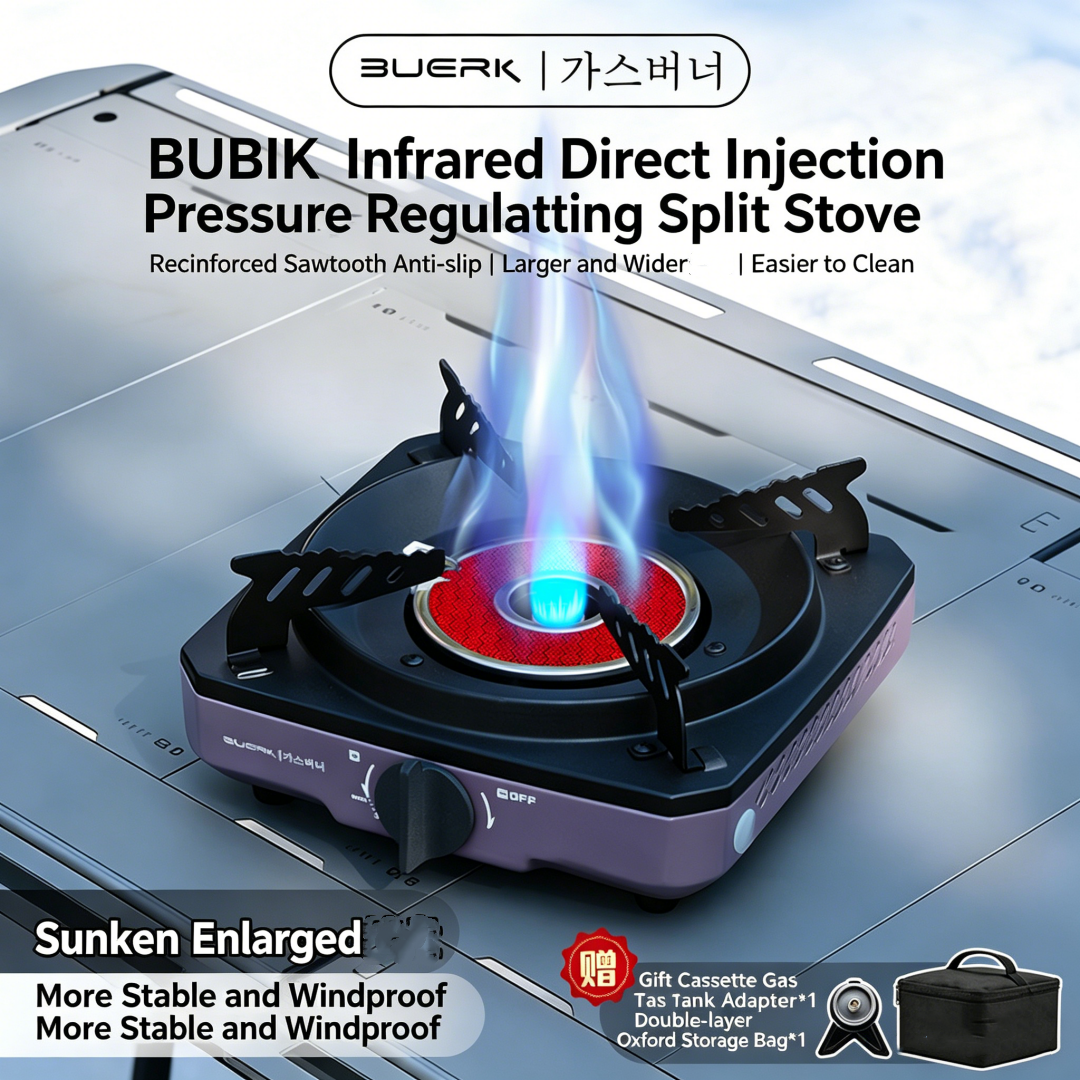 Camping Cooking Equipment Gas - BUERK 8000W Infrared Gas Stove Portable