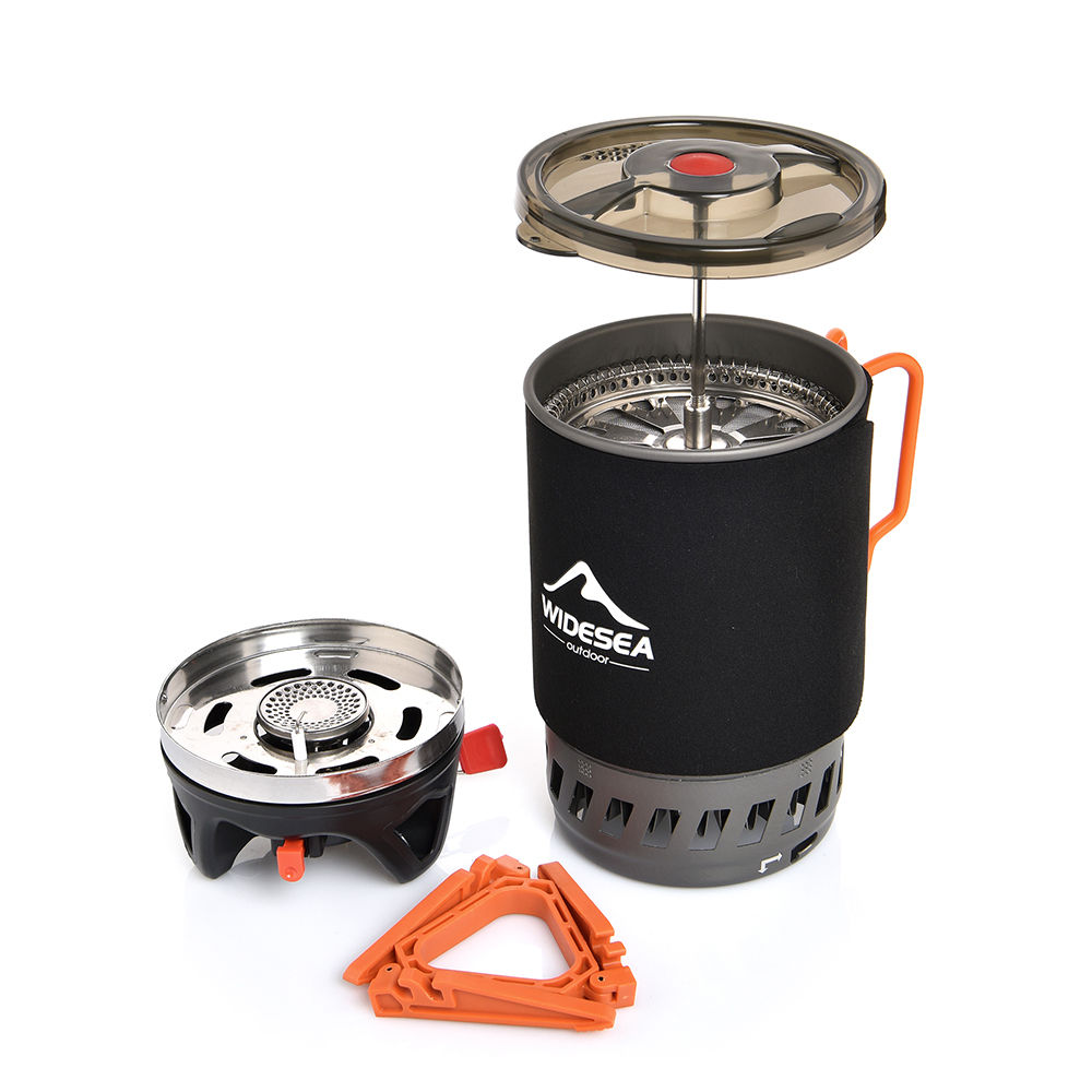 Camping Cooking Set 2 Person - Widesea Portable Camping Coffee Maker Set