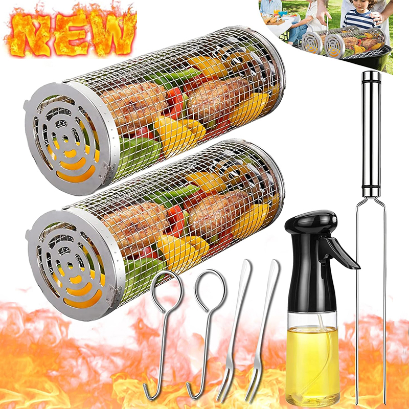 BBQ Basket Stainless Steel Rol - Camping Cooking Basket recensie en prijs