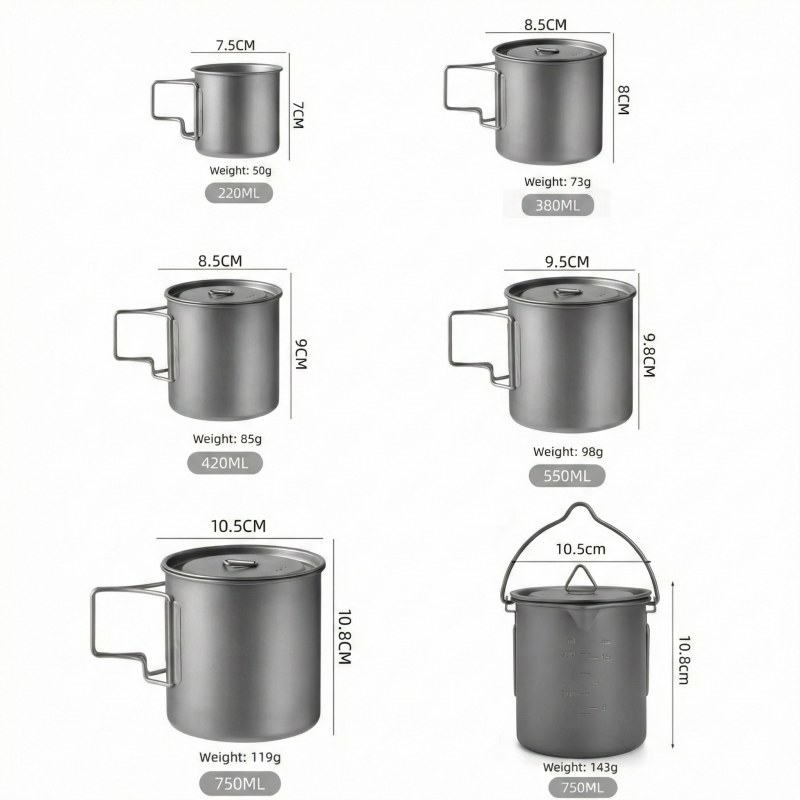 Titanium Camping Mug with Fold - Mess Kit Titanium recensie en prijs