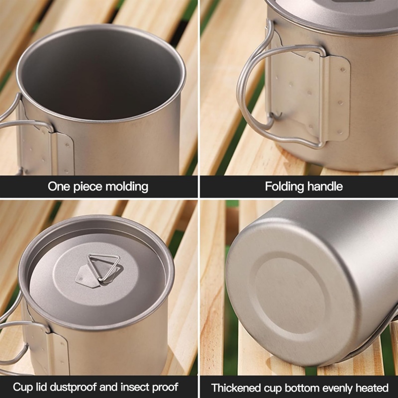 Titanium Camping Mug with Fold - Mess Kit Titanium recensie en prijs