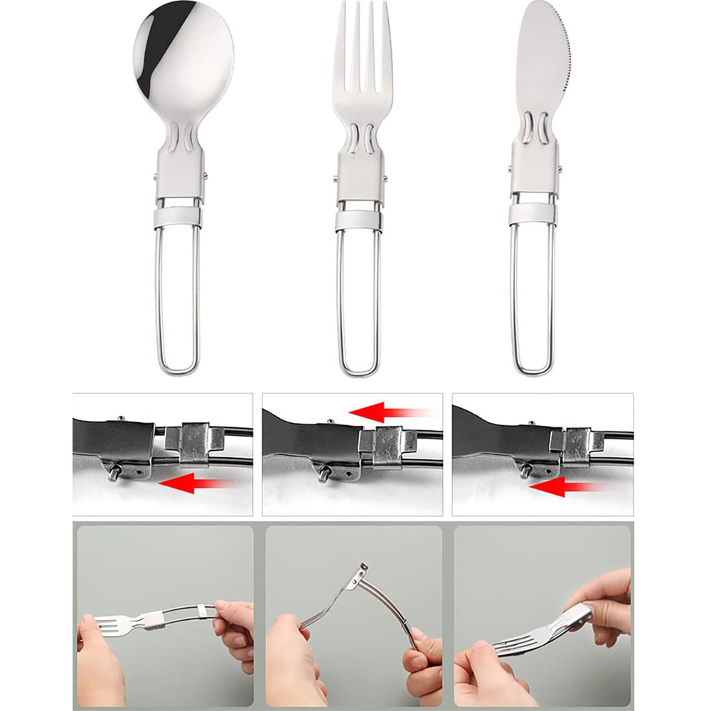 Camping Flatware Sets Stainles - Camping Cooking Kits recensie en prijs