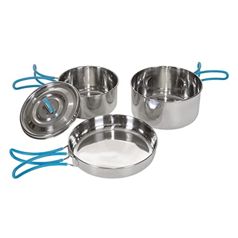 Stainless Steel Camping Cookwa - Nesting Camping Cooking Set recensie en prijs