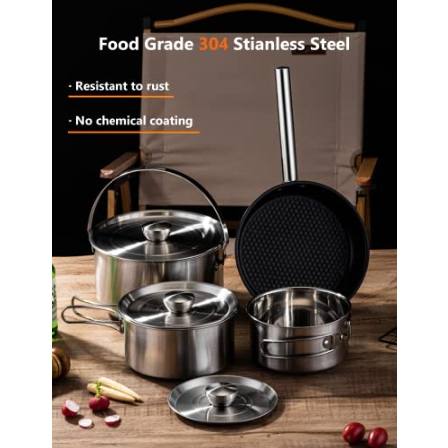 CampPro Camp Cooking Set for 4 - Camping Cooking Handle recensie en prijs