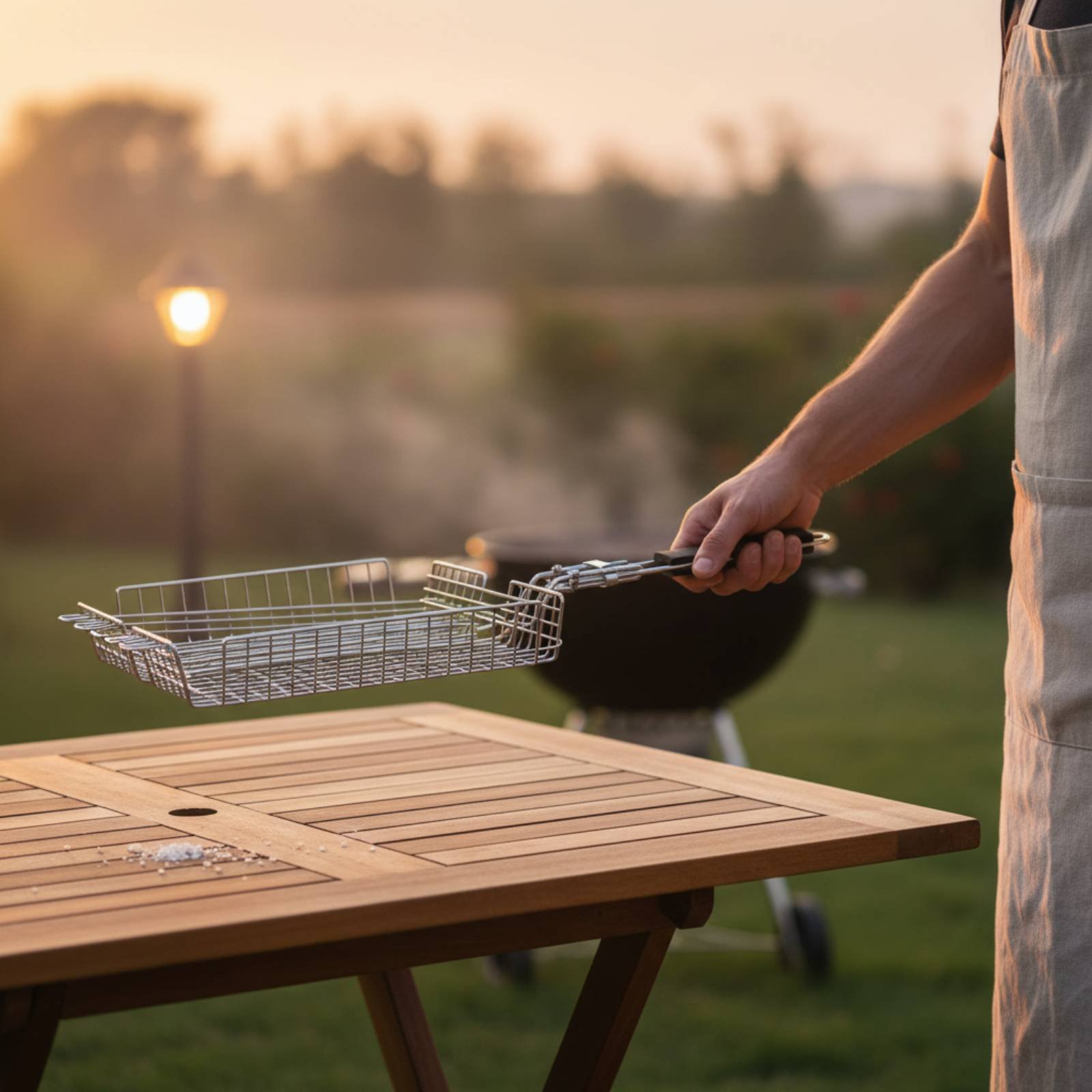 Wood Handle Grill Basket Porta - Camp Grill Portable Folding recensie en prijs