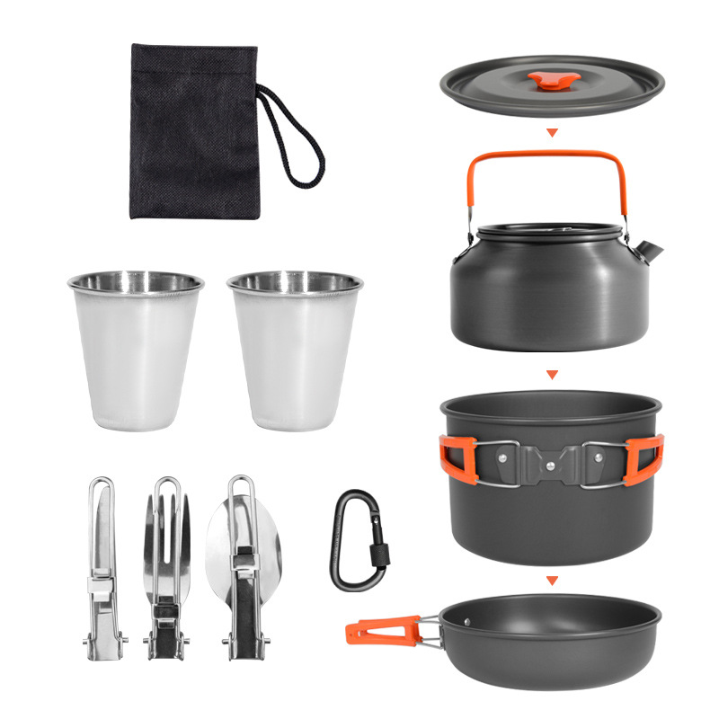 DS-308 Outdoor large capacity  - Nesting Camping Cooking Set recensie en prijs
