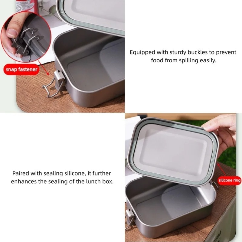 Stainless Steel Lunch Box With - Mess Kit Titanium recensie en prijs
