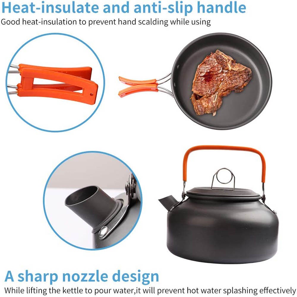 Outdoor camping cooking set, n - Nesting Camping Cooking Set recensie en prijs