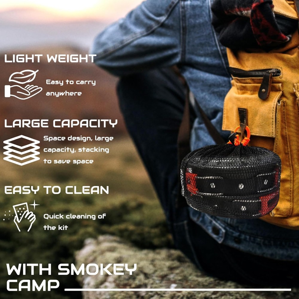 7Pcs Camping Pan Set - Backpac - Camping Cooking Kits recensie en prijs