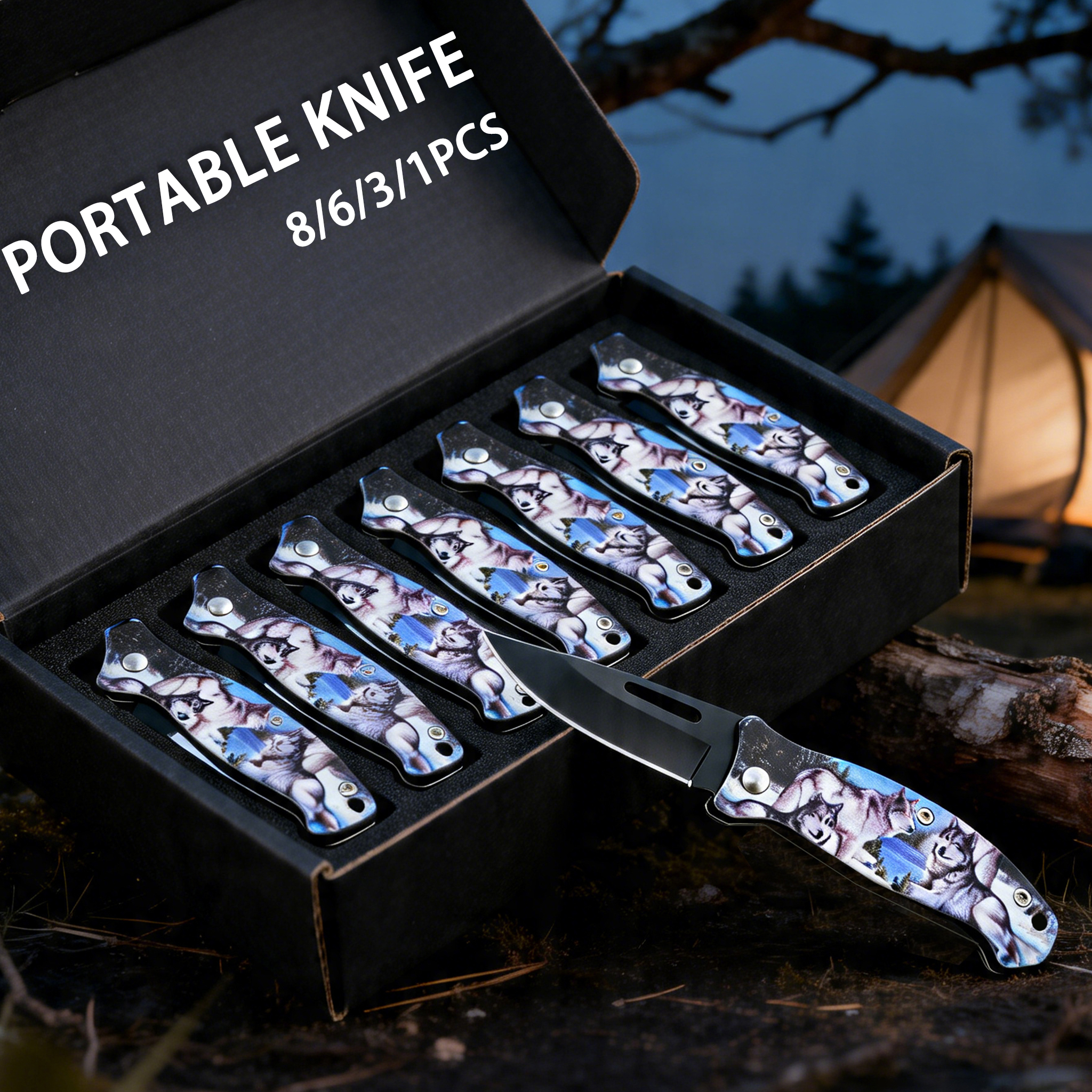9/6/3/1Printed Folding Pocket  - Camping Cooking Knives recensie en prijs