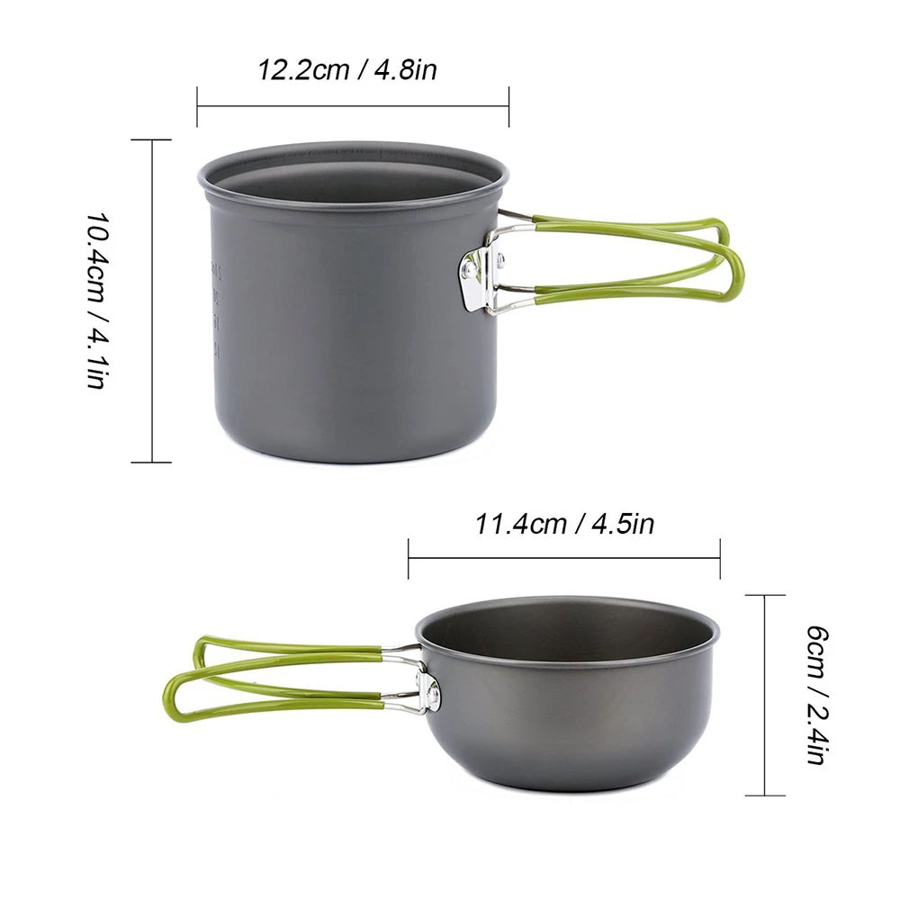 Camping Cookware Mess Kit Ultr - Camping Cooking Set 2 Person recensie en prijs