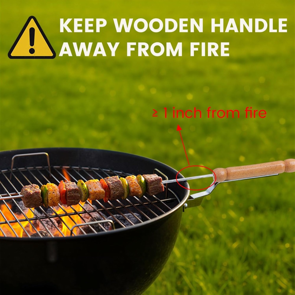 Reusable BBQ Skewers for Grill - Camping Cooking Handle recensie en prijs