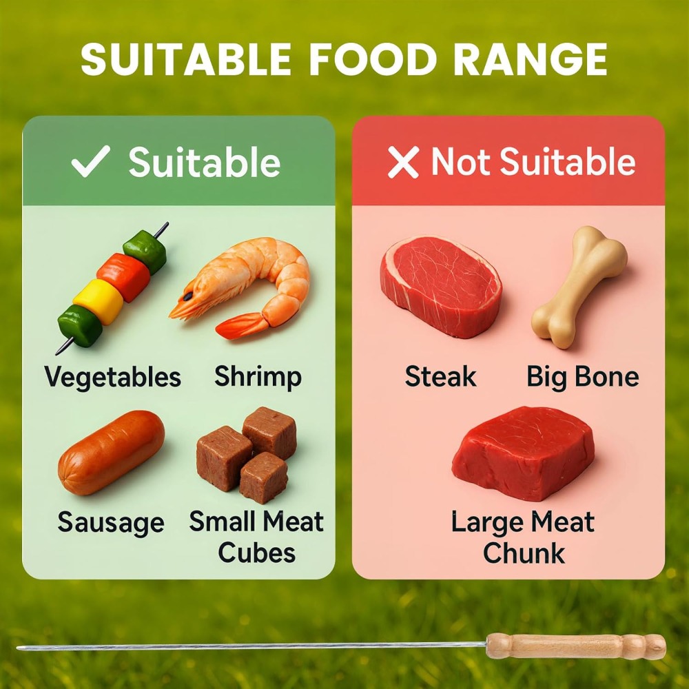 Reusable BBQ Skewers for Grill - Camping Cooking Handle recensie en prijs