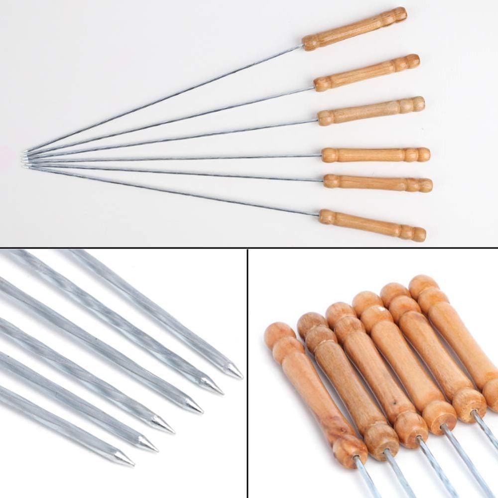 Reusable BBQ Skewers for Grill - Camping Cooking Handle recensie en prijs
