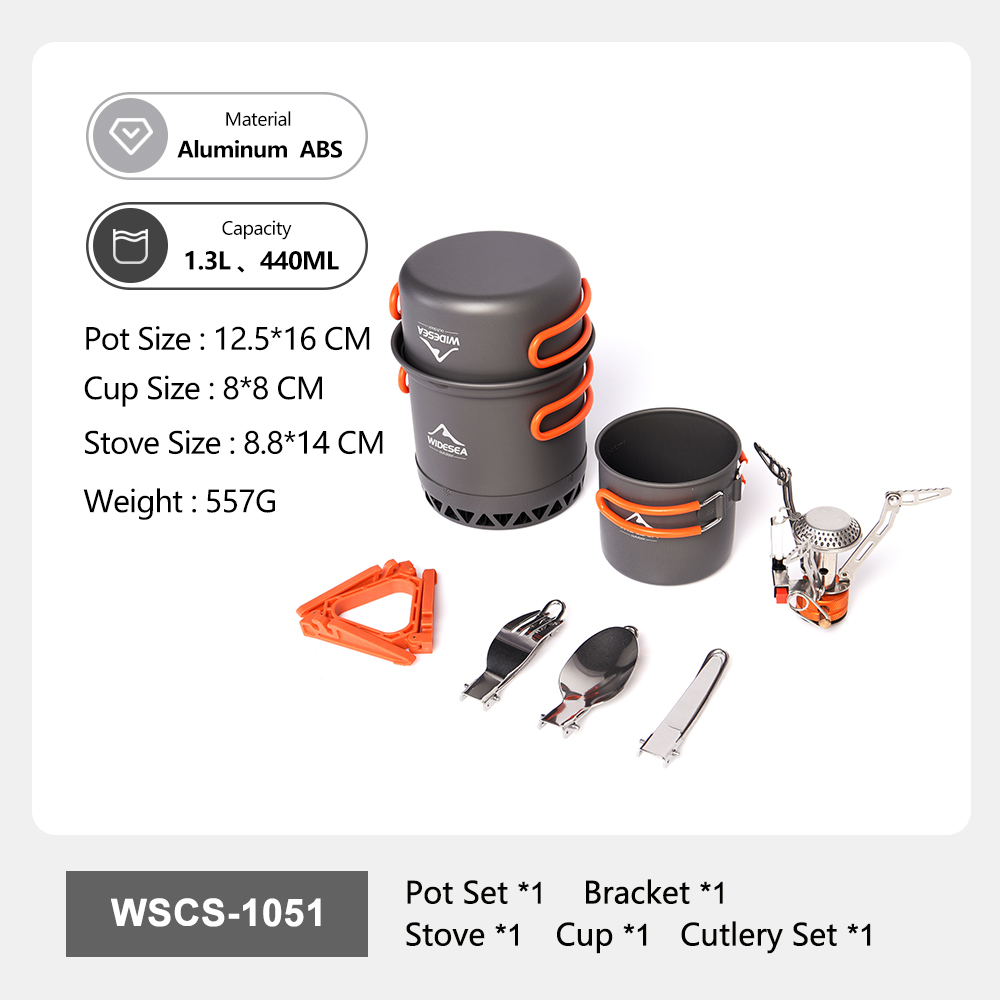 Widesea Portable Camping Cookw - Camping Cooking Set 2 Person recensie en prijs