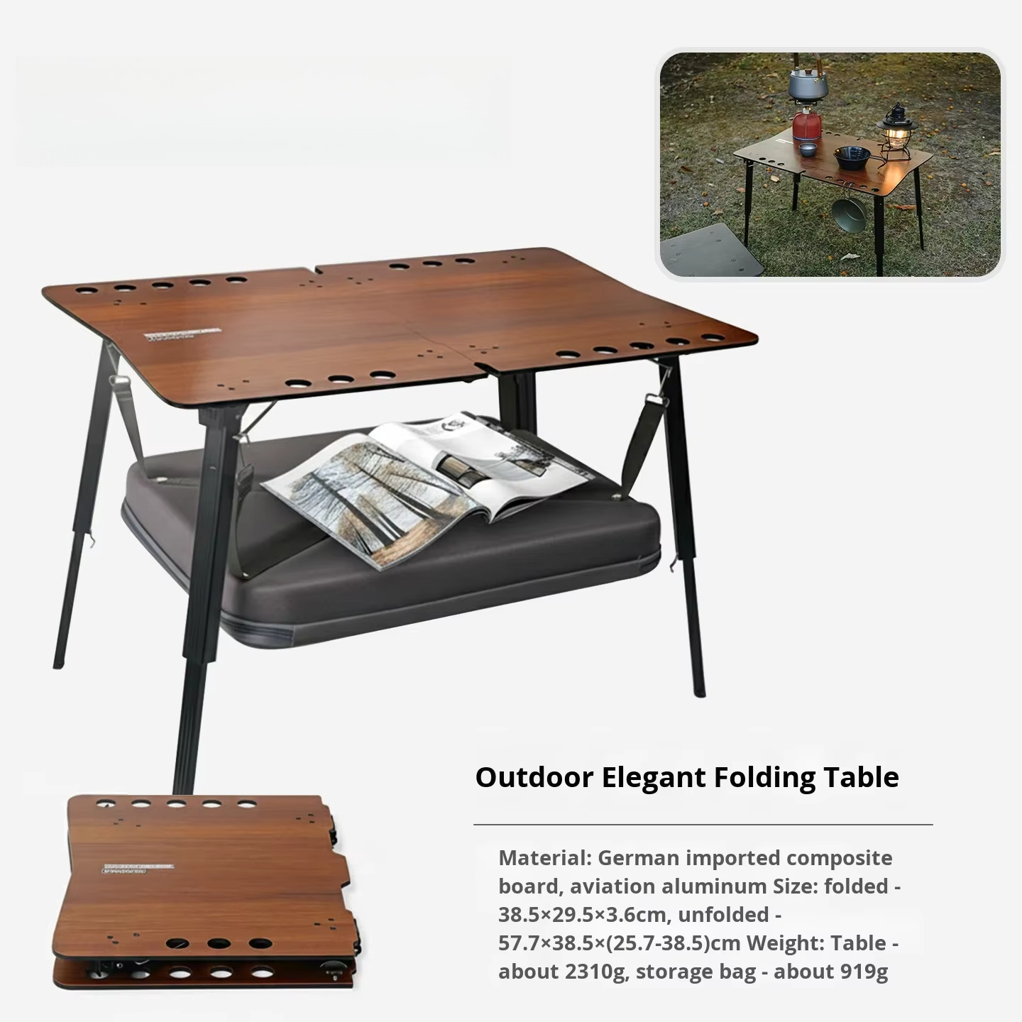 Outdoor Aluminum Folding Table - Camping Cooking Table Foldable recensie en prijs