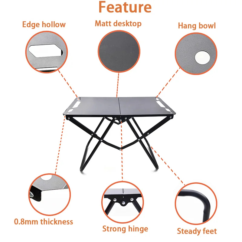 Portable Foldable Picnic Table - Camping Cooking Table Foldable recensie en prijs