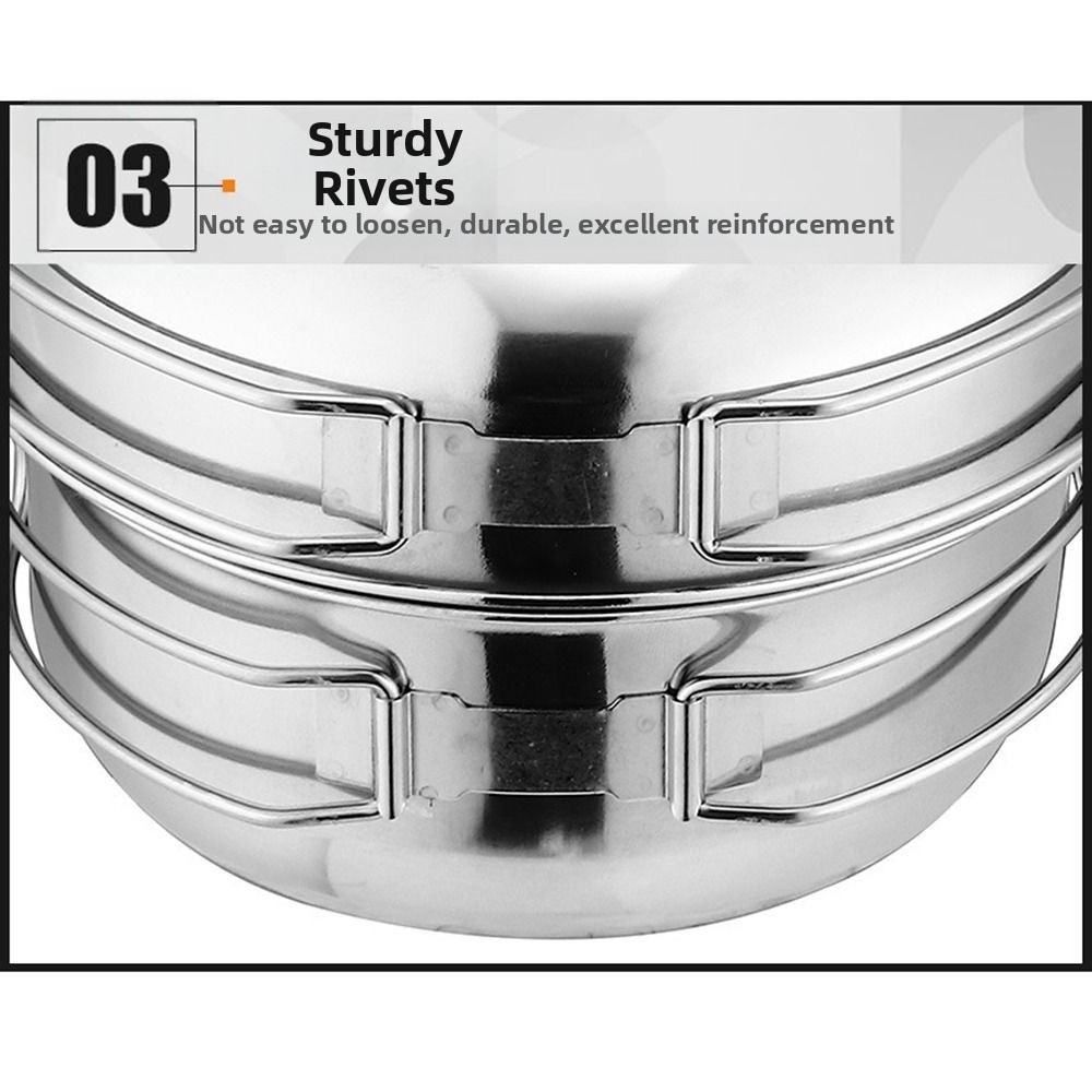 5Pcs 304 Stainless Steel Campi - Camping Cooking Pot Stainless Steel recensie en prijs