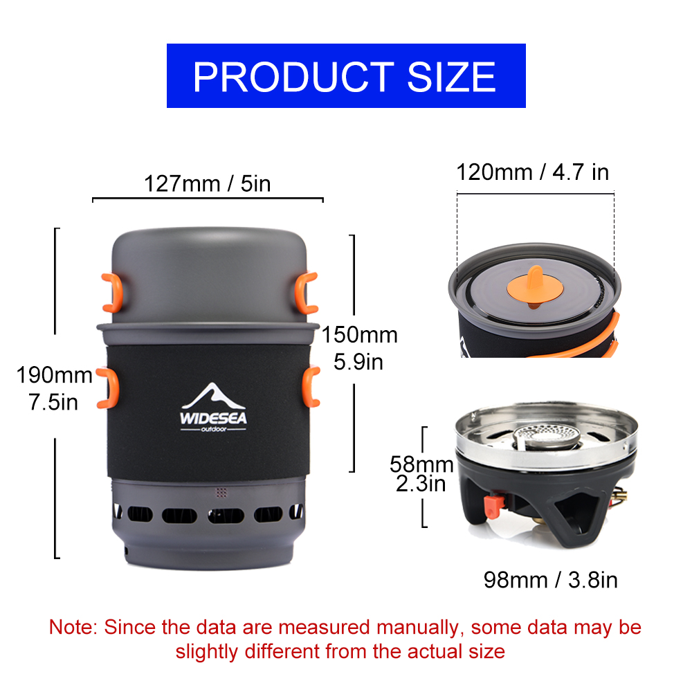 Widesea Camping Cooking System - Camping Cooking Set 2 Person recensie en prijs