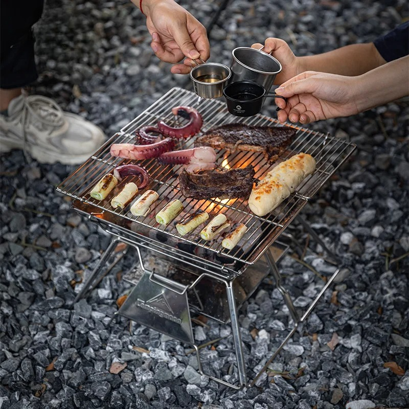 CAMPINGMOON Stainless Steel Fo - Camp Grill Portable Folding recensie en prijs