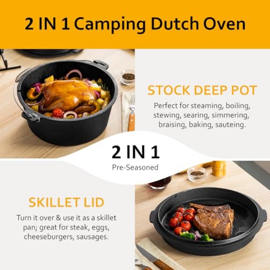 Camping Dutch Oven Pre-Seasone - Camp Dutch Oven Cast recensie en prijs
