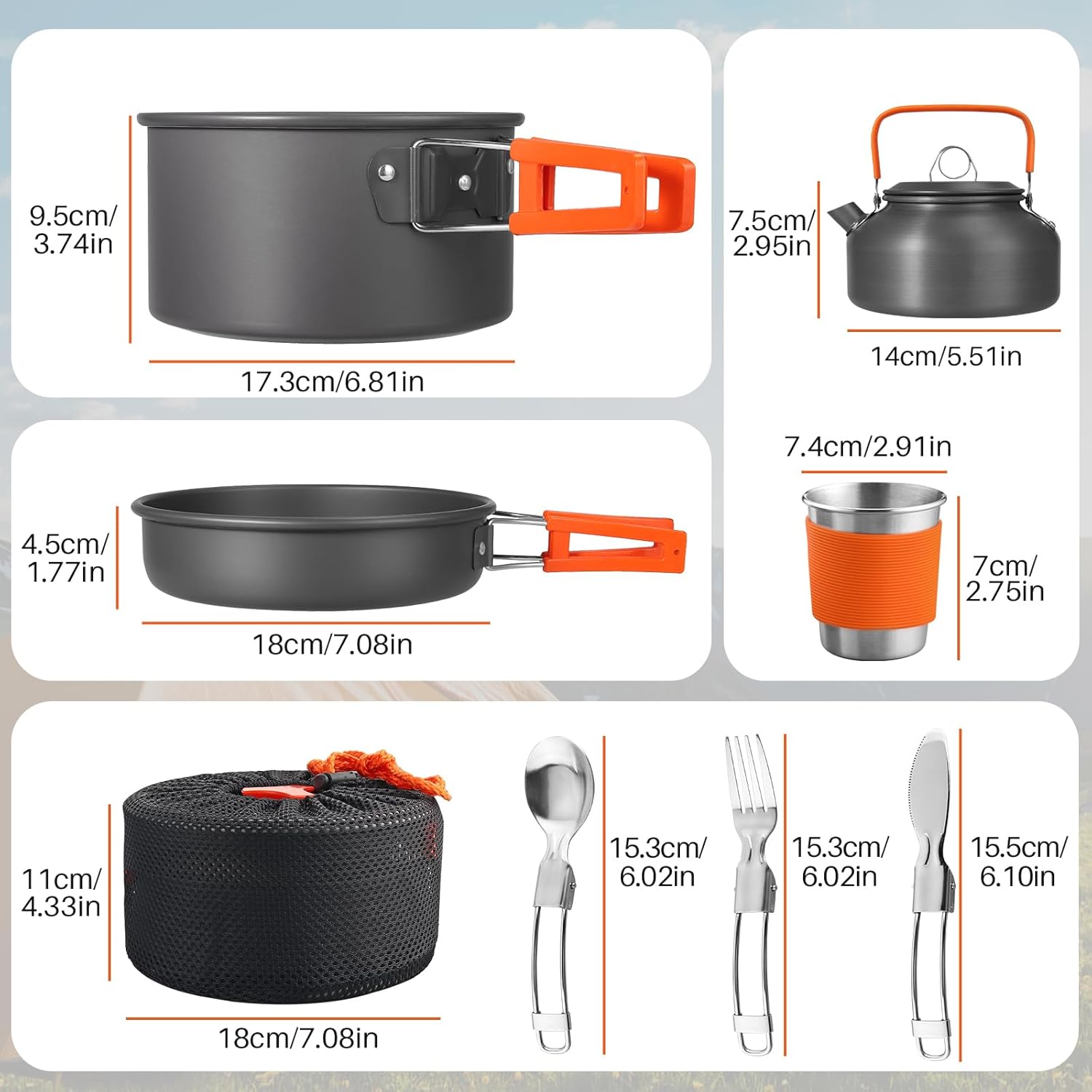 Non-Stick Camping Cookware Set - Camping Cooking Kits recensie en prijs