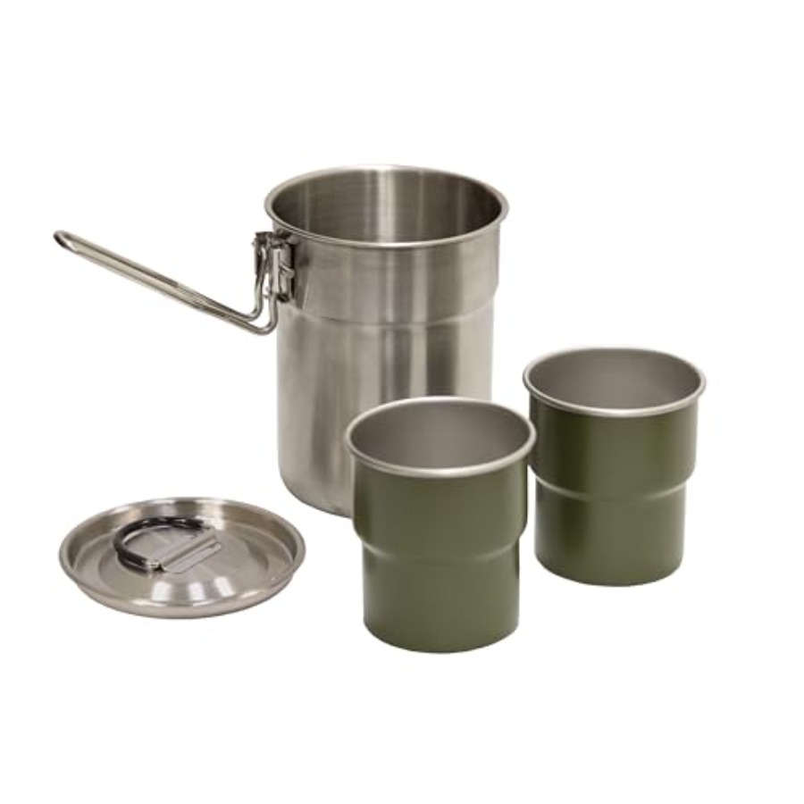 Stainless Steel Camping Cookwa - Nesting Camping Cooking Set recensie en prijs