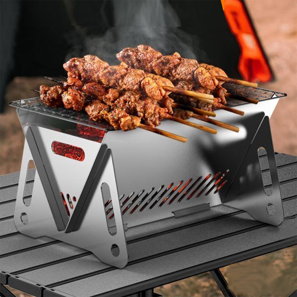 Camping Barbecue Stove with Gr - Camp Grill Portable Folding recensie en prijs