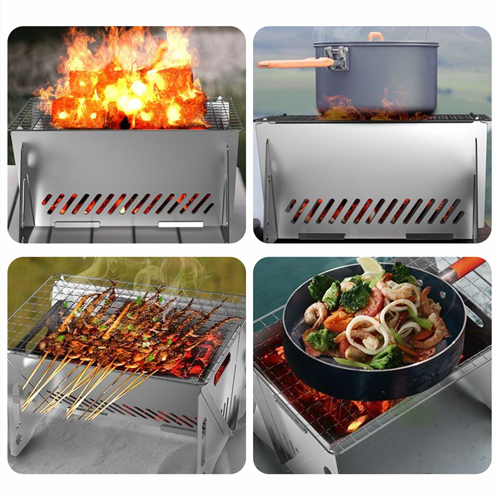 Camping Barbecue Stove with Gr - Camp Grill Portable Folding recensie en prijs