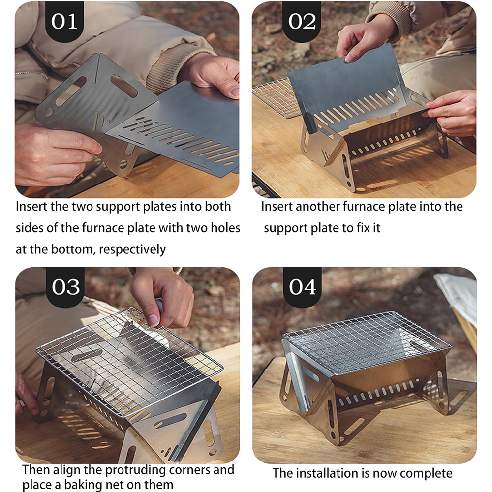 Camping Barbecue Stove with Gr - Camp Grill Portable Folding recensie en prijs