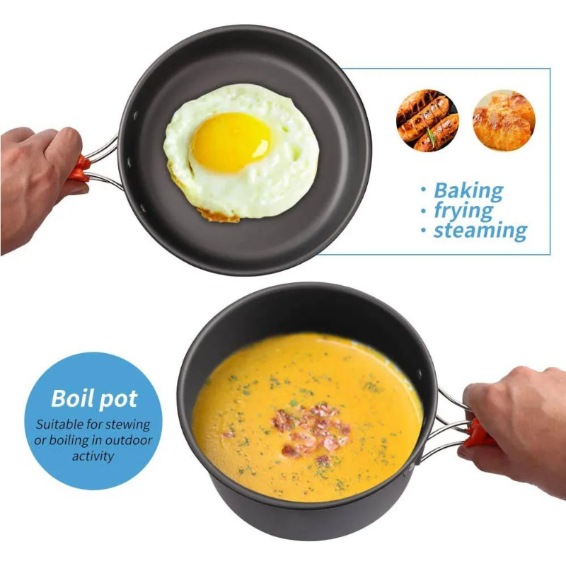 Camping Cooking Set, Outdoor K - Camping Cooking Pot Stainless Steel recensie en prijs