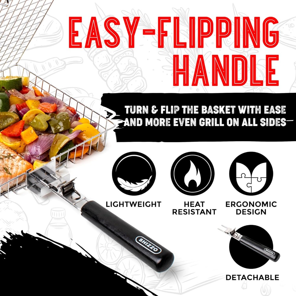 BBQ Grill Basket Set, Stainles - Camp Grill Portable Folding recensie en prijs