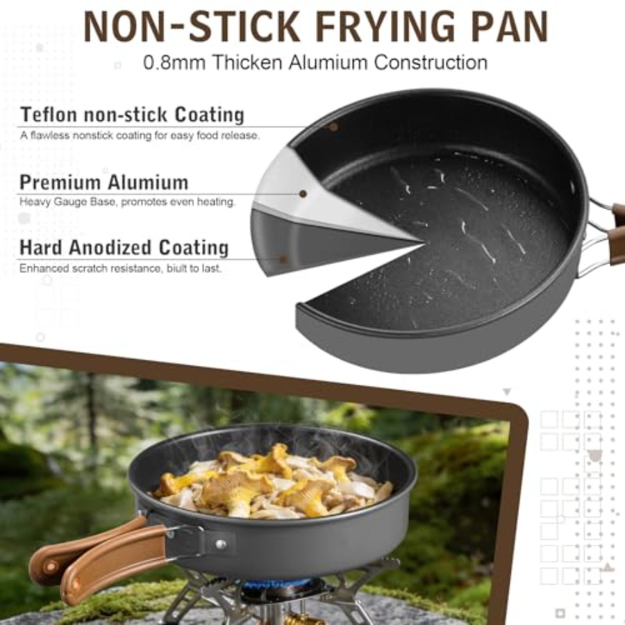 Camping cookware mess kit for  - Camping Cooking Pot Stainless Steel recensie en prijs