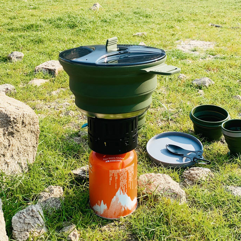 2.5L Silicone Folding Kettle C - Camping Cooking Pot Stainless Steel recensie en prijs