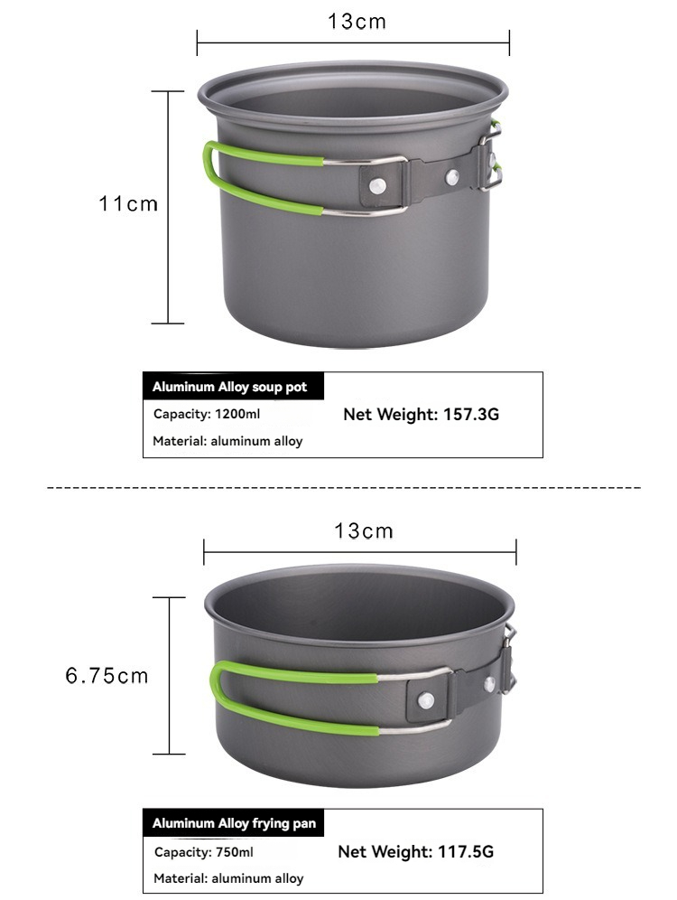 BRS-T15A Camping Cookware Mess - Camping Cooking Kits recensie en prijs