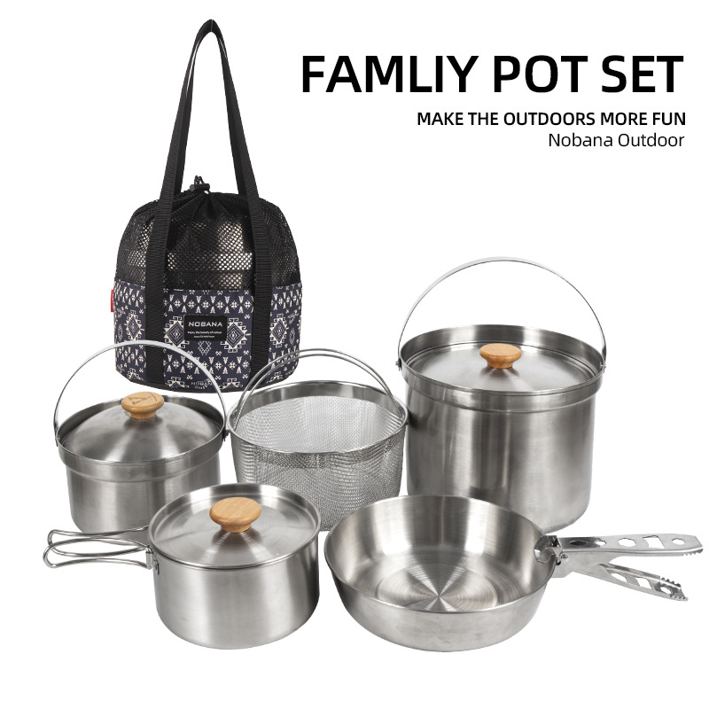 NOBANA Newest Outdoor Stainles - Camping Cooking Pot Stainless Steel recensie en prijs