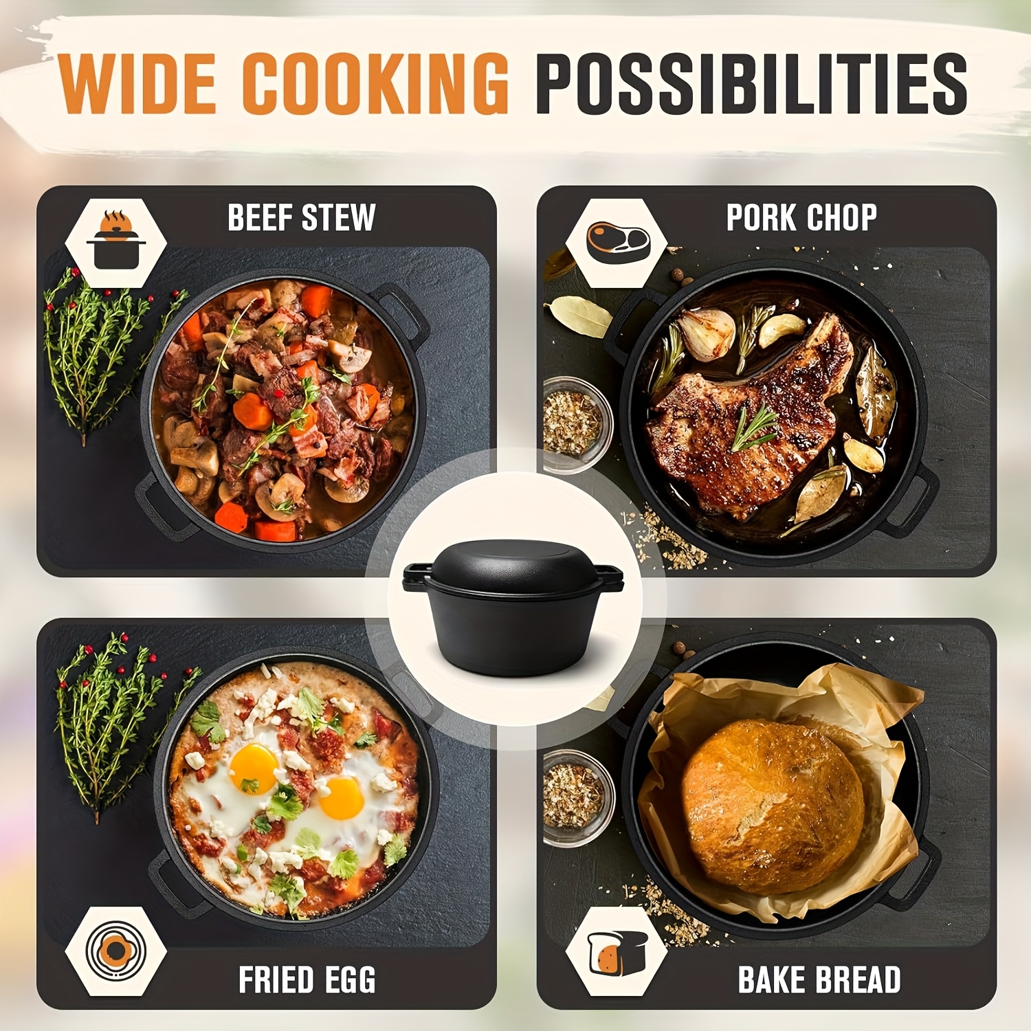 Black 5 QT Cast Iron Dutch Ove - Camp Dutch Oven Cast recensie en prijs