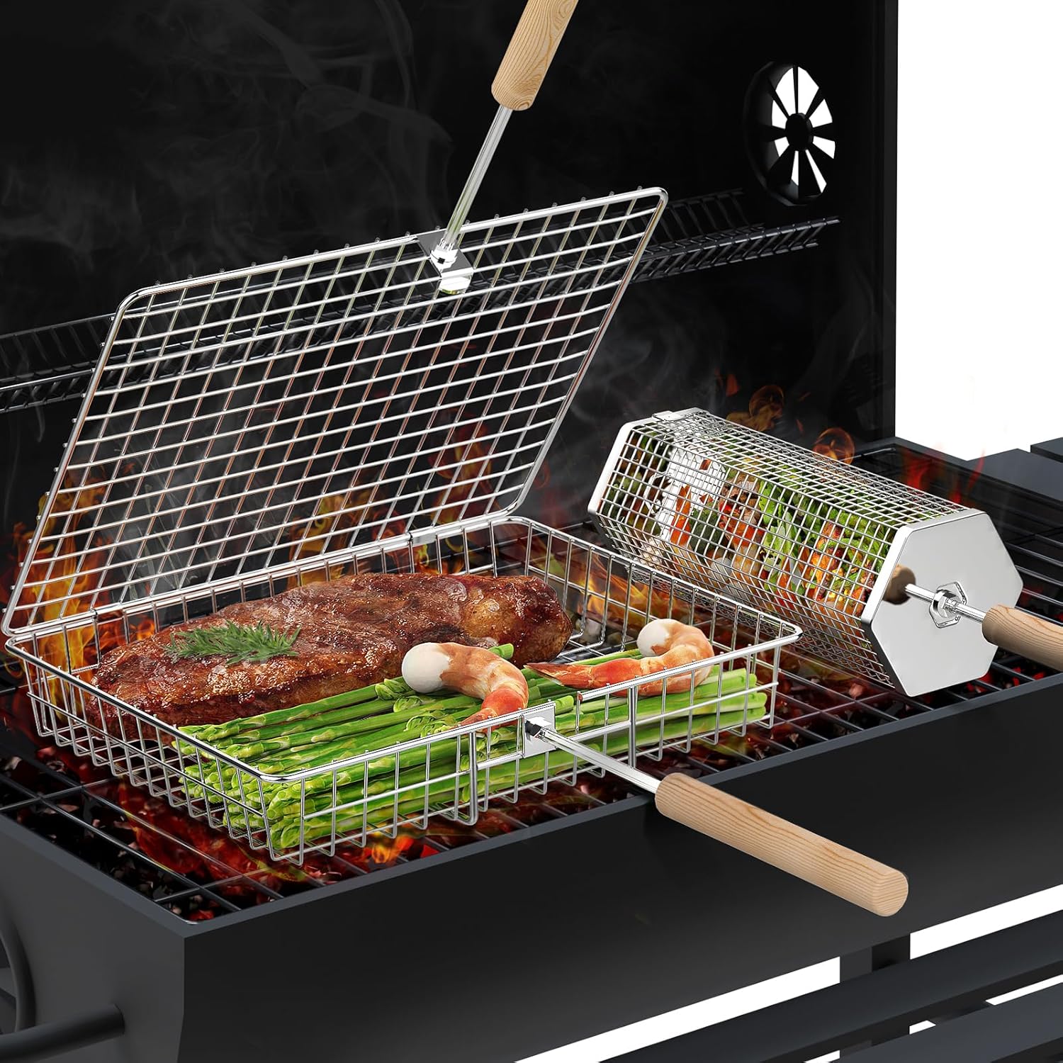Grill Basket Set with Removabl - Camping Cooking Basket recensie en prijs