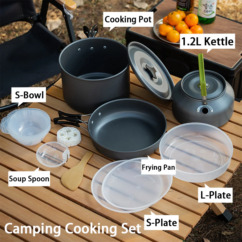 Large Capacity Non-Stick Campi - Nesting Camping Cooking Set recensie en prijs