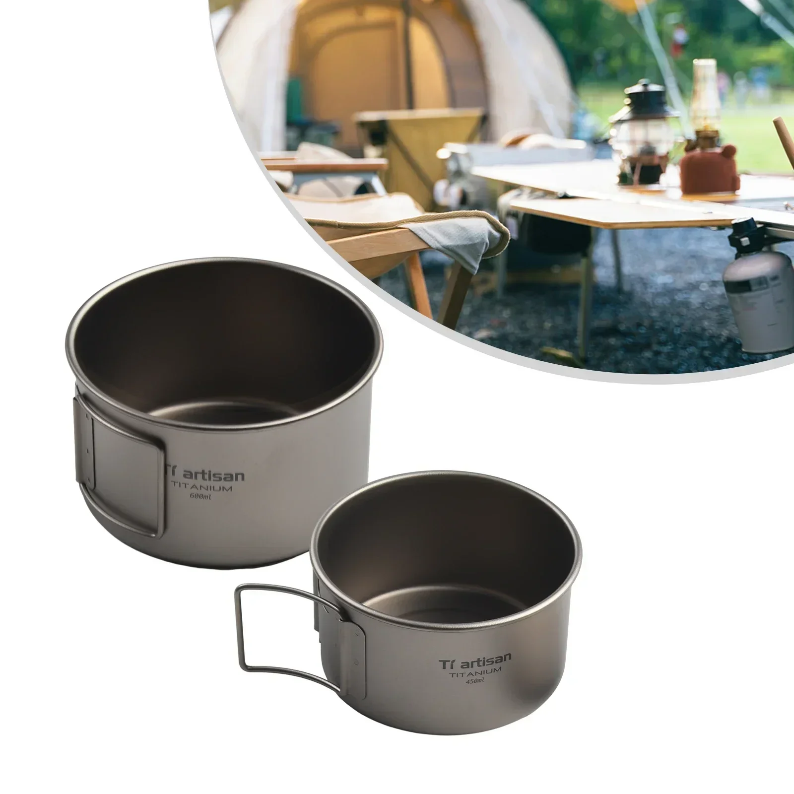 Titanium Bowl With Folding Han - Camping Cooking Cover recensie en prijs