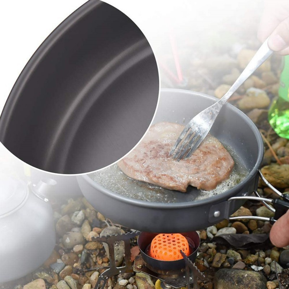 Outdoor large cooking set, 2-4 - Nesting Camping Cooking Set recensie en prijs