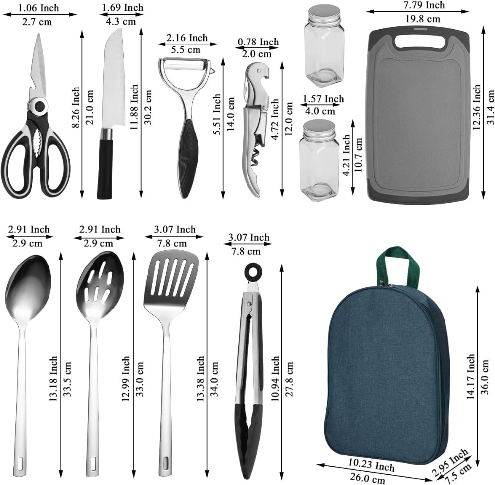 Camping Cooking Utensil Set 10 - Camping Cooking Kits recensie en prijs