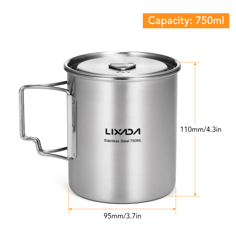 Lixada 750ml Cup Outdoor Stain - Camping Cooking Handle recensie en prijs